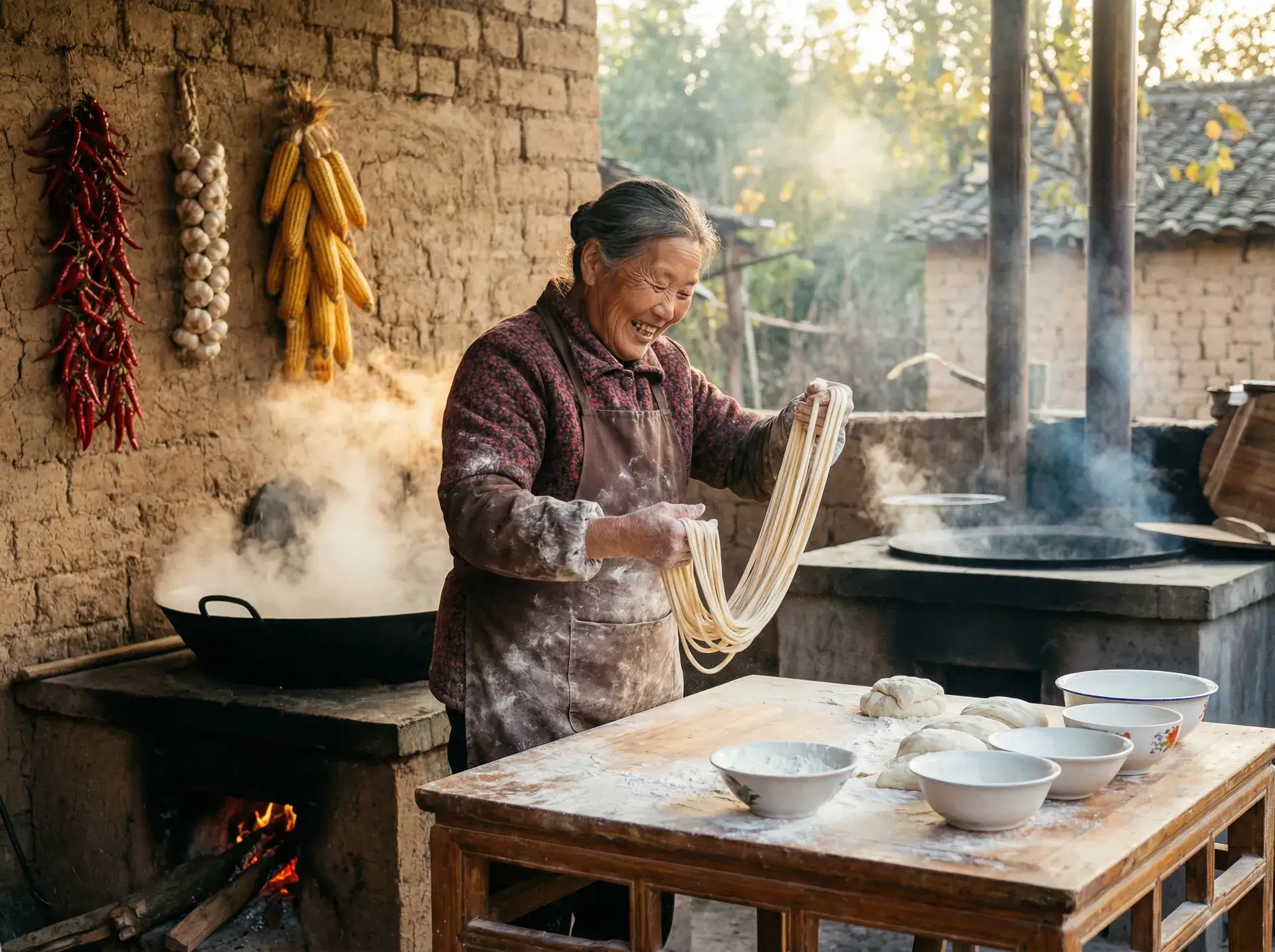 农家大嫂手擀面 - 邪恶道大全集 乡村美食